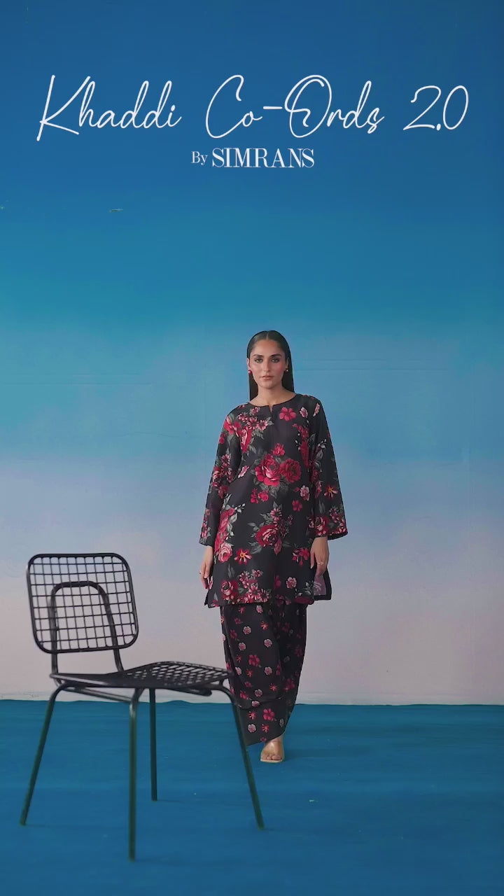 2pc lawn silk co ord with farashi short shirt