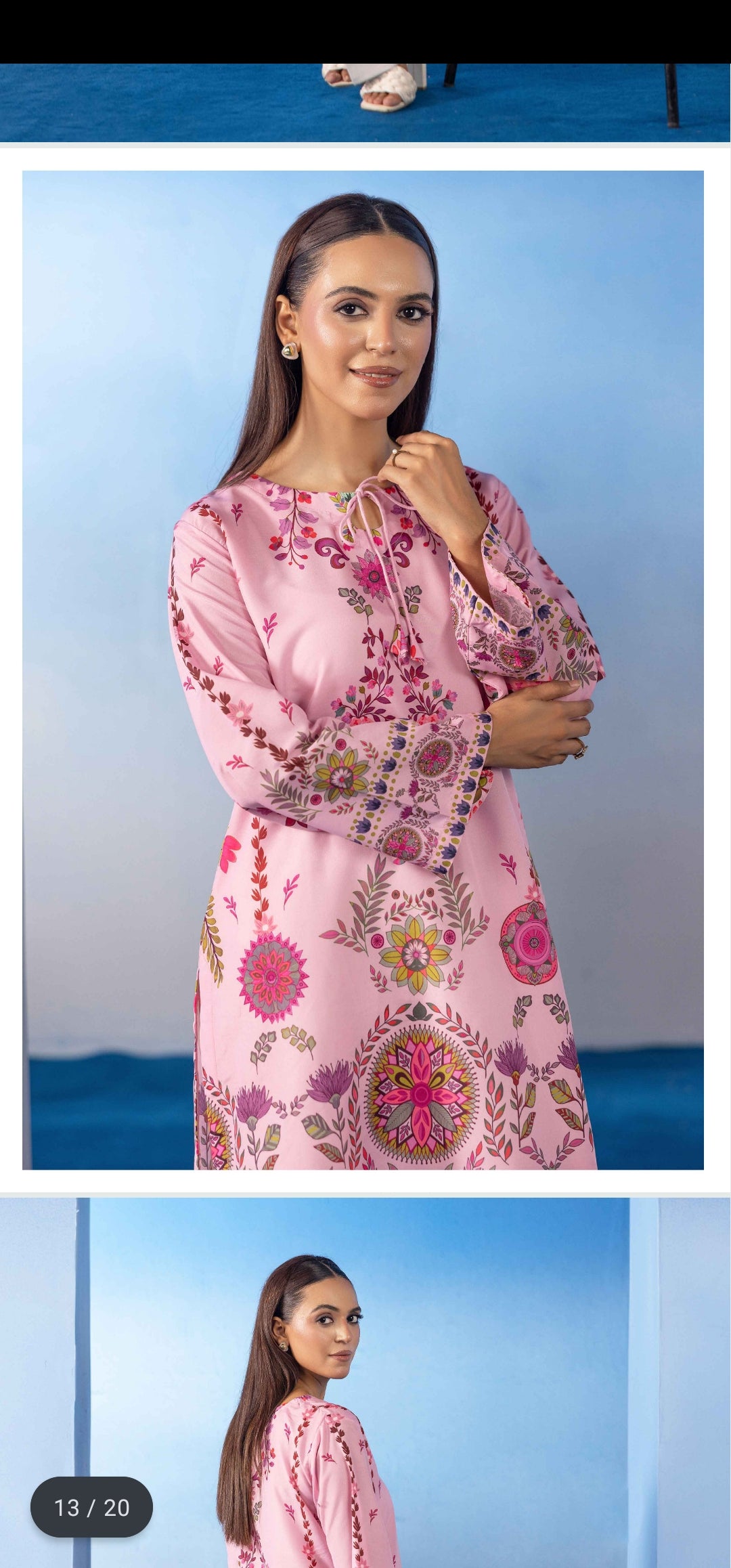 2pc lawn silk co ord with farashi