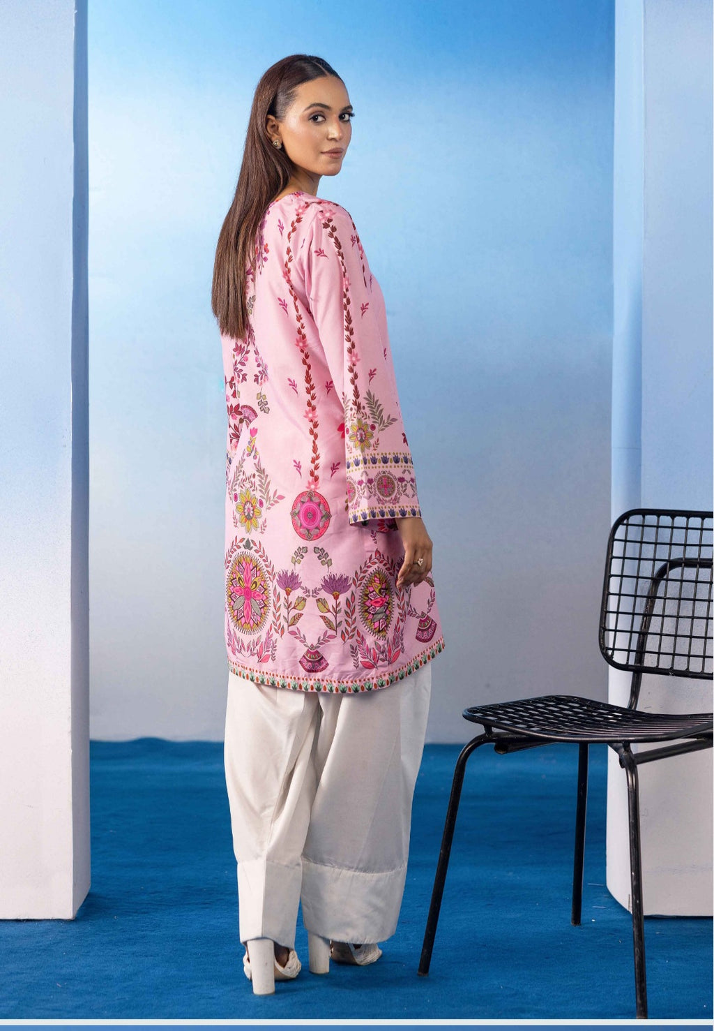 2pc lawn silk co ord with farashi