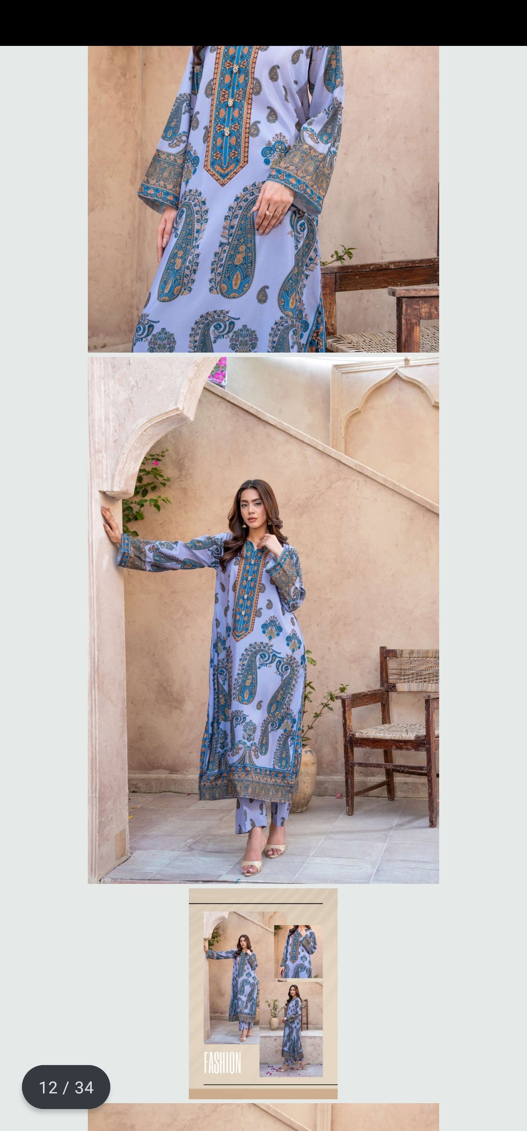 2pc lawn silk kaftaan