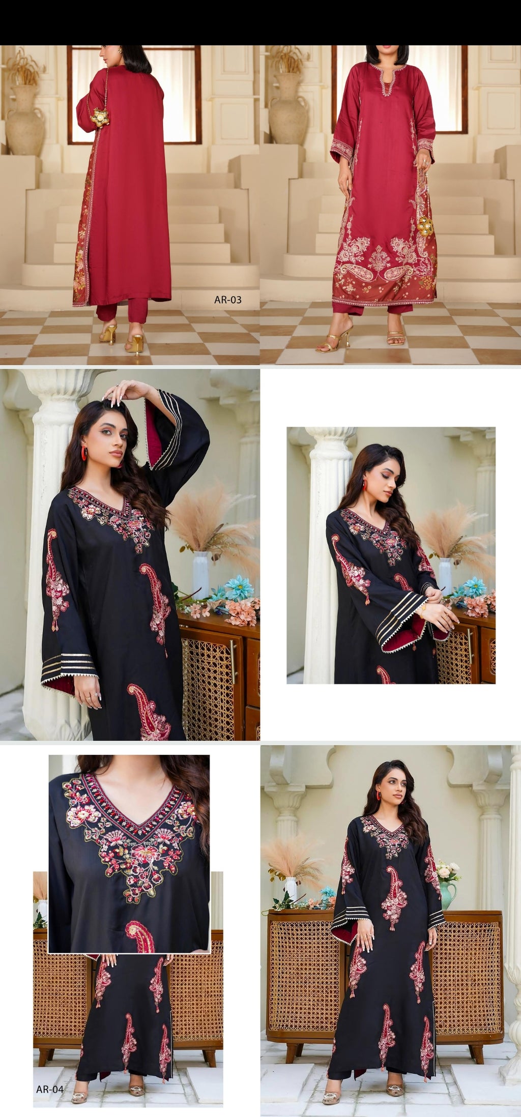 2pc ethnic inspired kaftaan